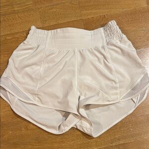 Lululemon Athletica White Athletic Shorts Lightweight Moisture-Wicking